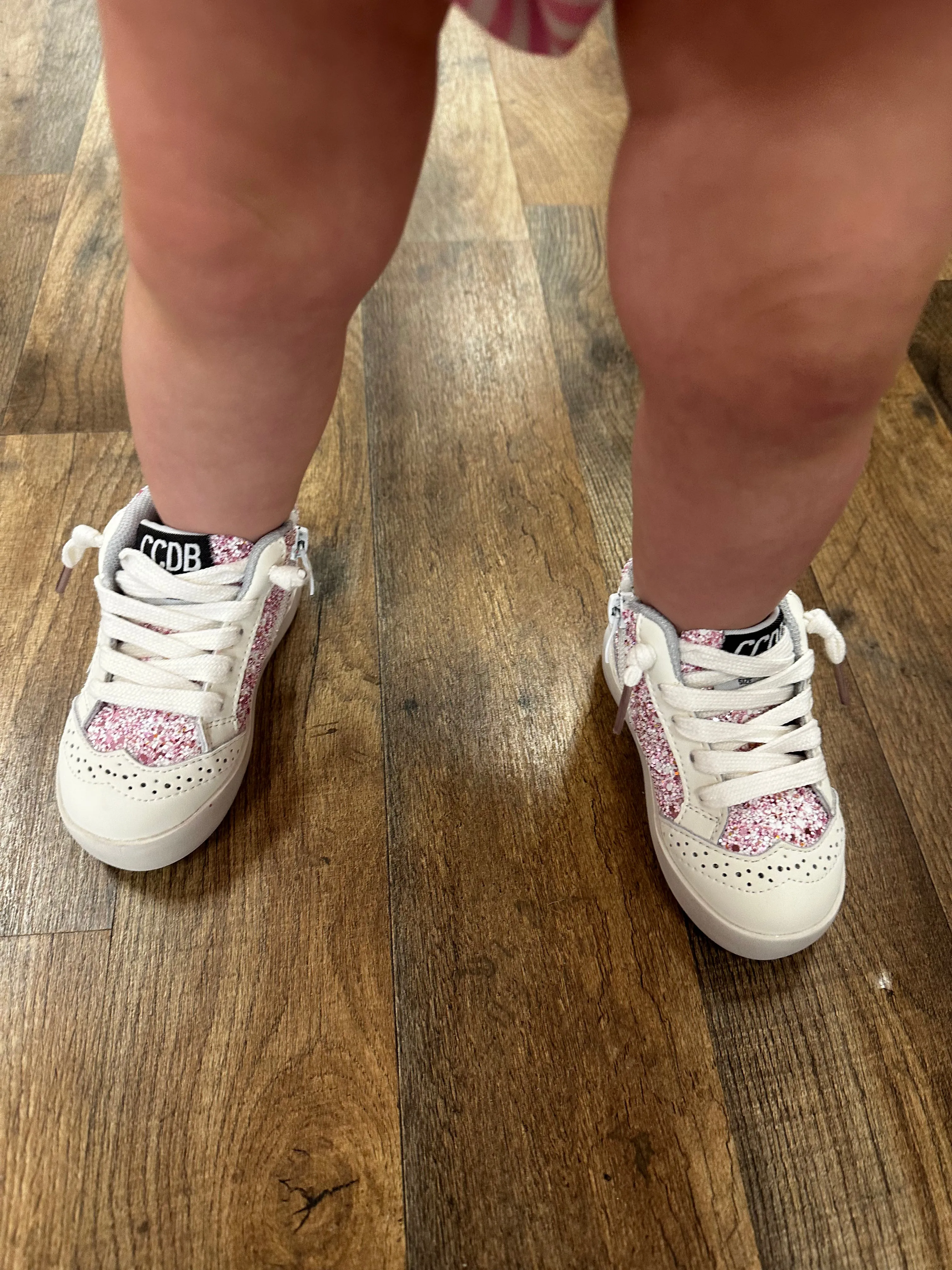 PRE ORDER: Pink glitter Hi Top Star Sneakers