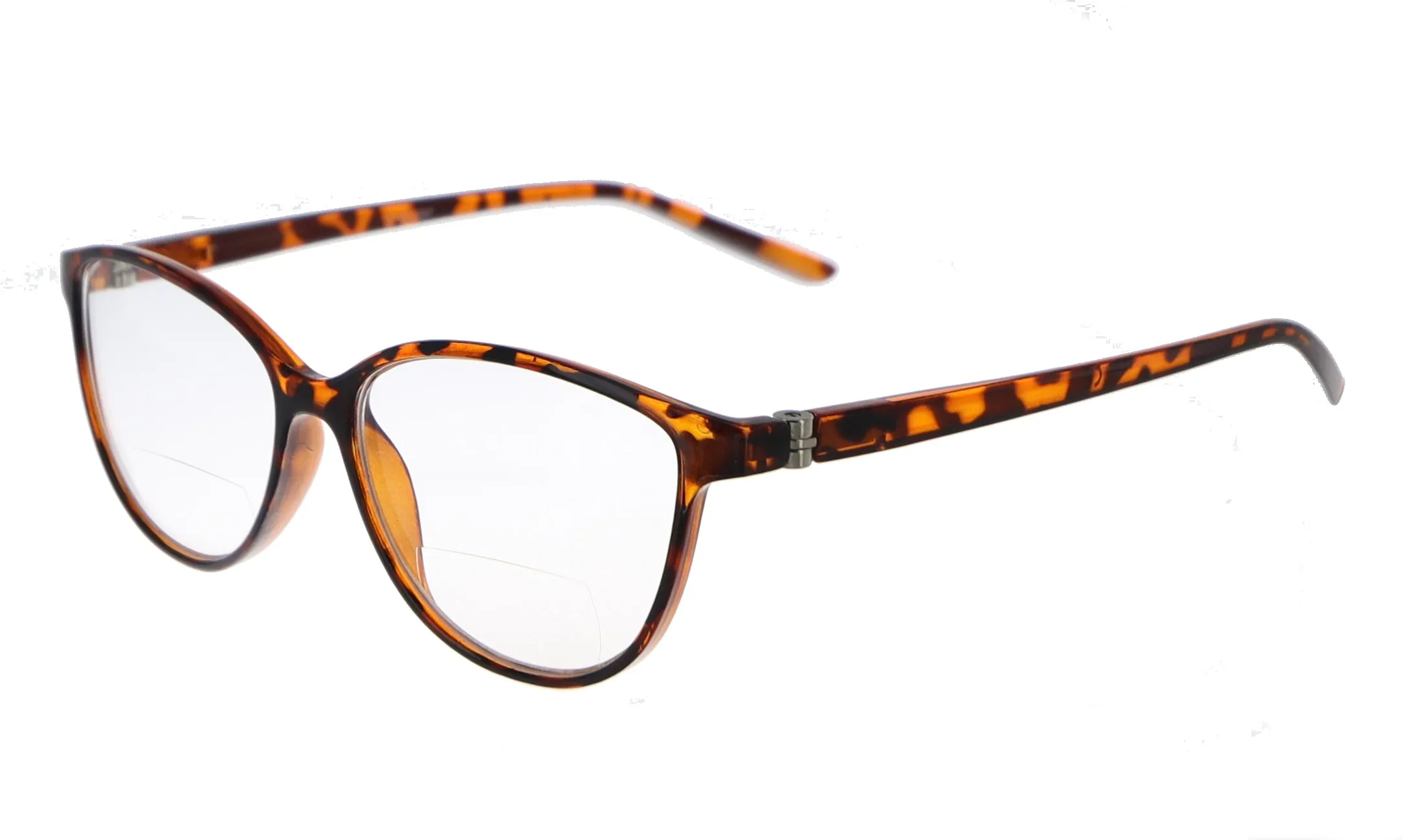 "Kona" Women's Bifocal Reading Glasses with Animal Print or Solid Black Temples