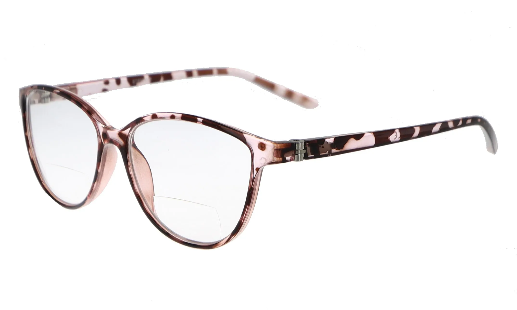 "Kona" Women's Bifocal Reading Glasses with Animal Print or Solid Black Temples