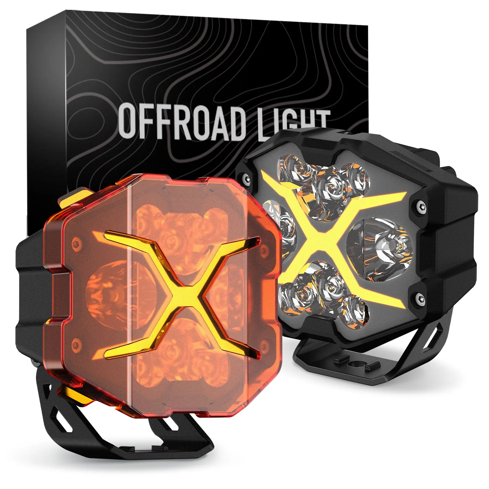 Rock Series |  4-inch Rock X-Line DRL LED Pod Lights Driving Beam