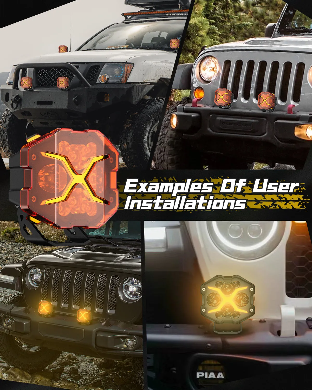 Rock Series |  4-inch Rock X-Line DRL LED Pod Lights Driving Beam