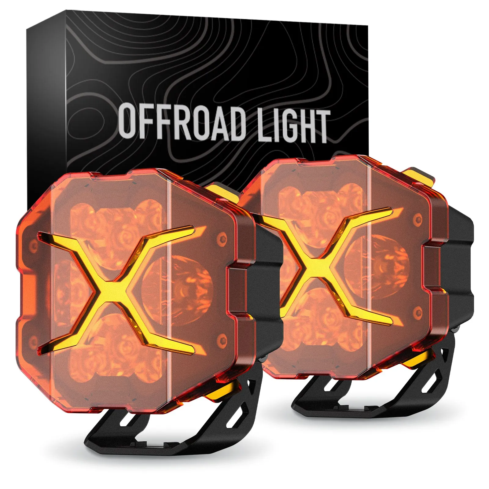 Rock Series |  4-inch Rock X-Line DRL LED Pod Lights Driving Beam