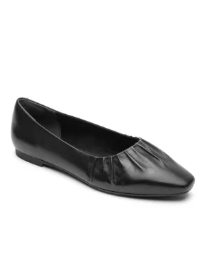 Rockport Women's Total Motion Laylani Gathered Flat Black CI8795