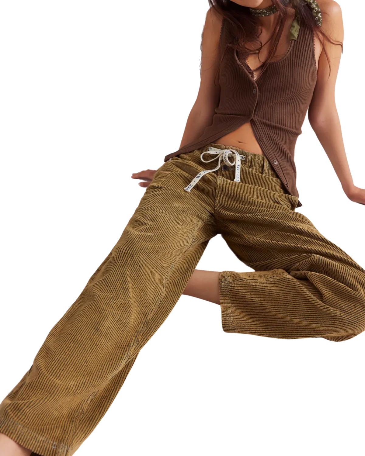 Roscoe Cord Pull On Trousers in Bermuda