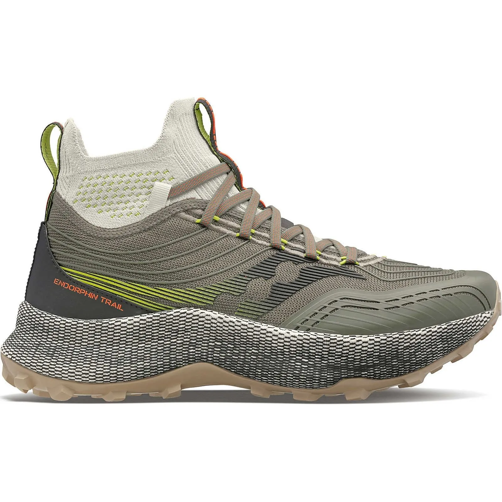 Saucony Endorphin Mid Mens Trail Running Shoes - Green