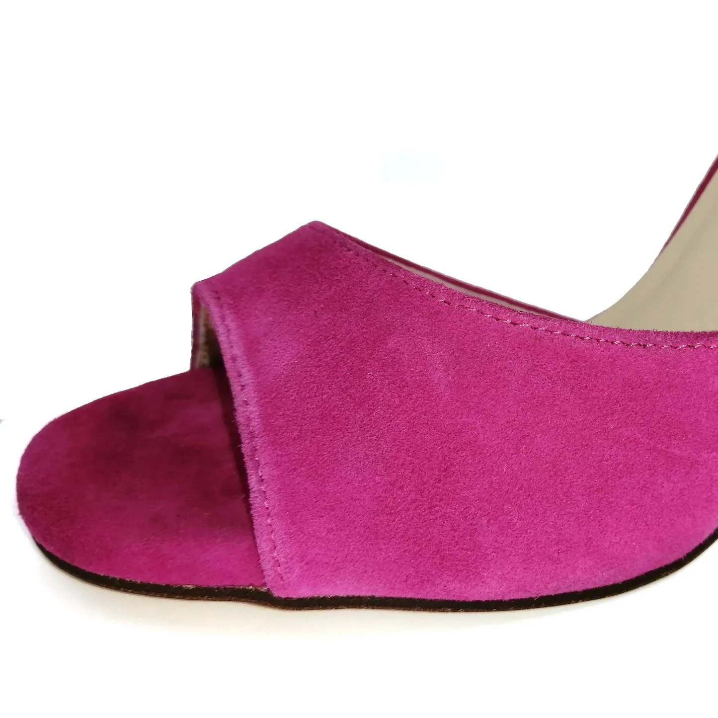 SHJ Women's Pink Suede 10cm Heels Dance Tango Shoes