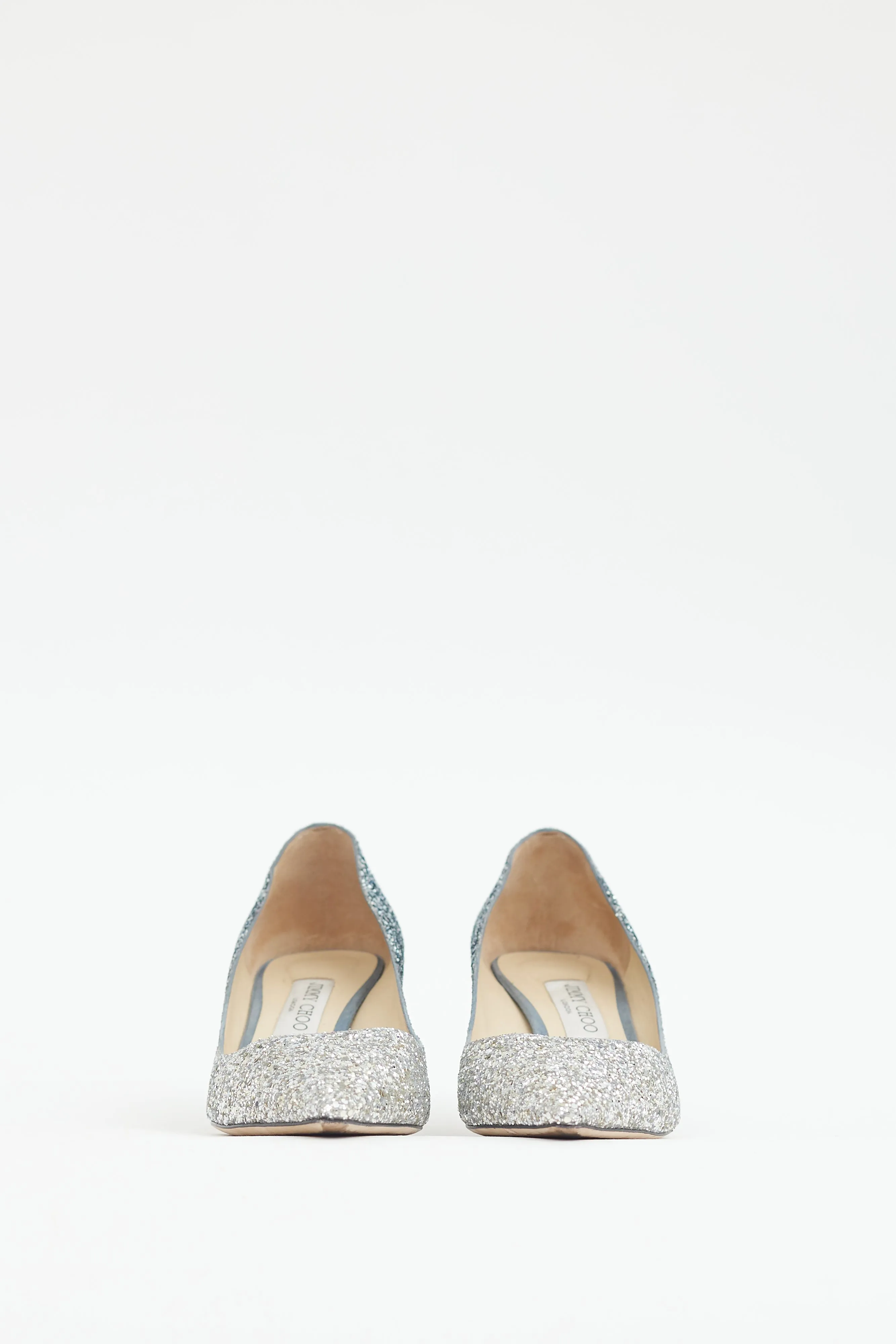 Silver & Blue Glitter Gradient Love 65 Pump