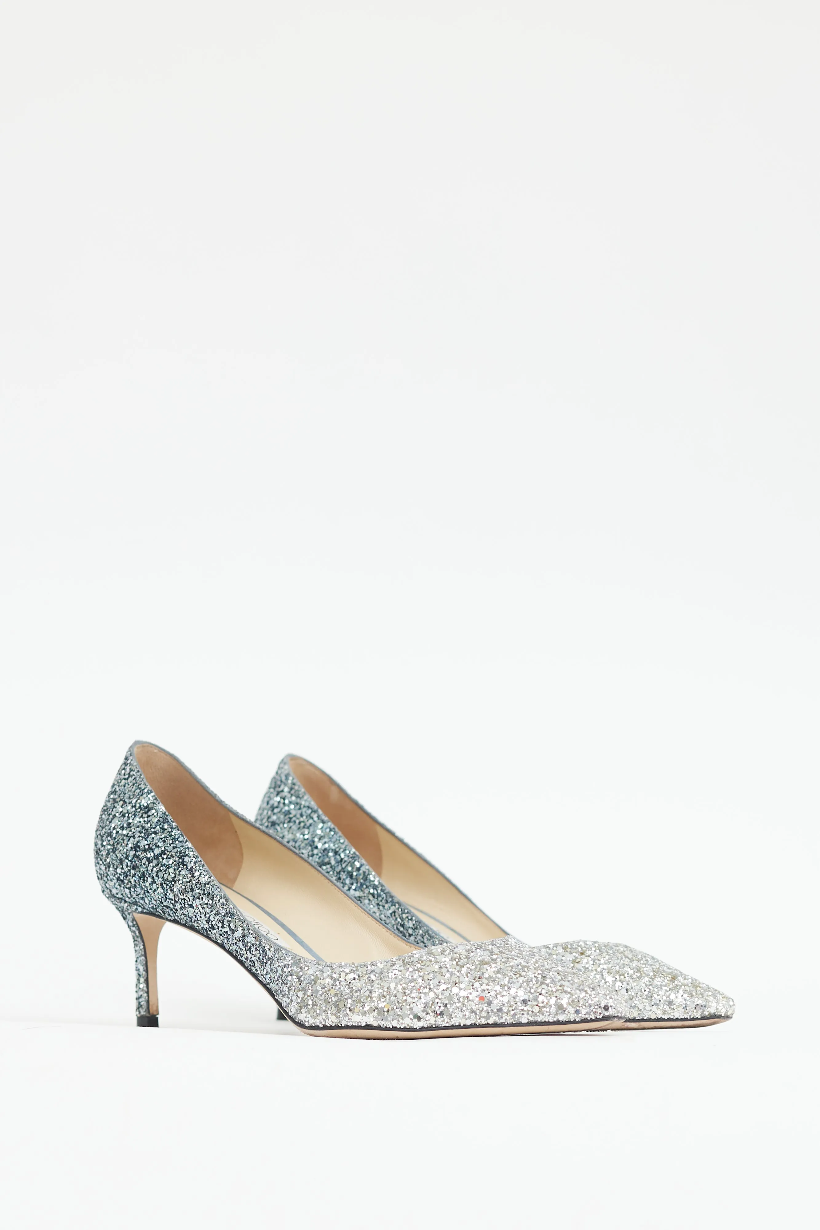 Silver & Blue Glitter Gradient Love 65 Pump