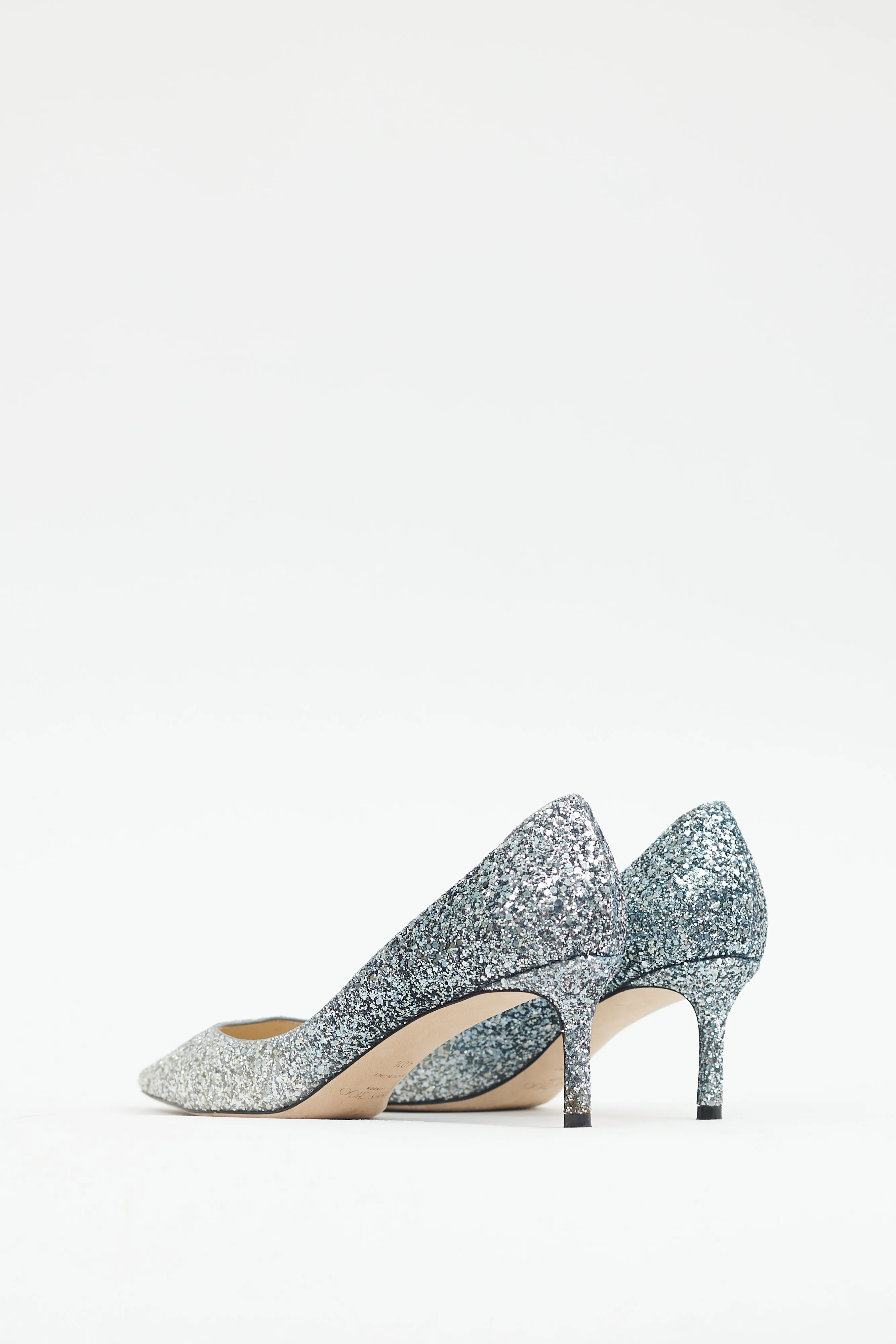 Silver & Blue Glitter Gradient Love 65 Pump
