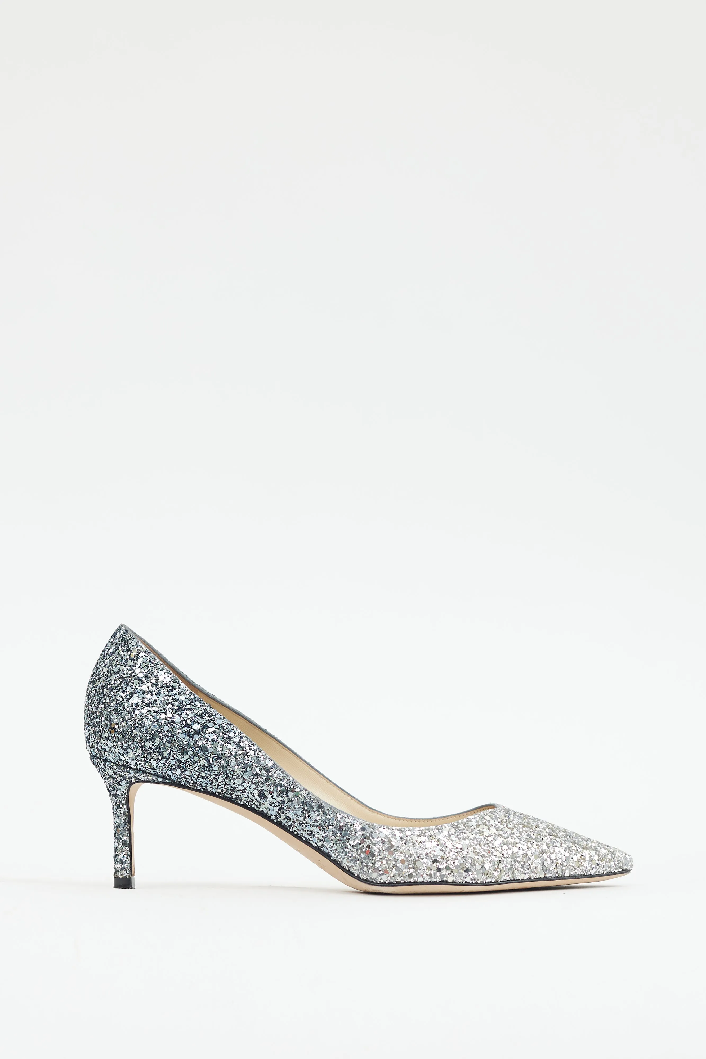 Silver & Blue Glitter Gradient Love 65 Pump