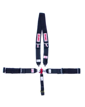 Simpson 5-Point Drag Racing Camlock Harness w/ Nomex® Cover - Black