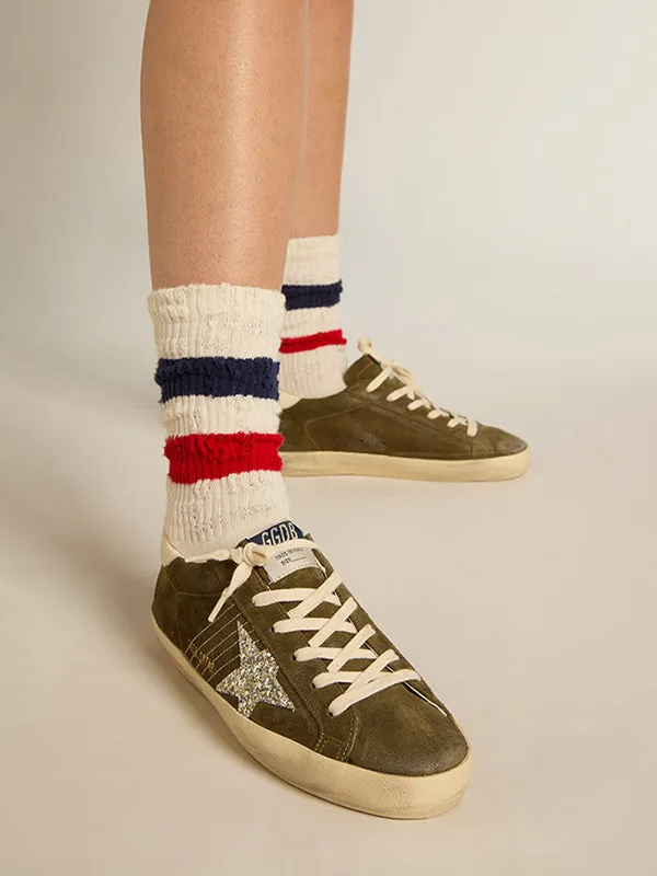 Super-Star Sneakers in Olive Night