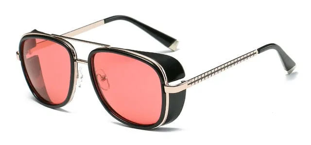 Tony Stark Sunglasses Men Rossi Coating retro Vintage Designer