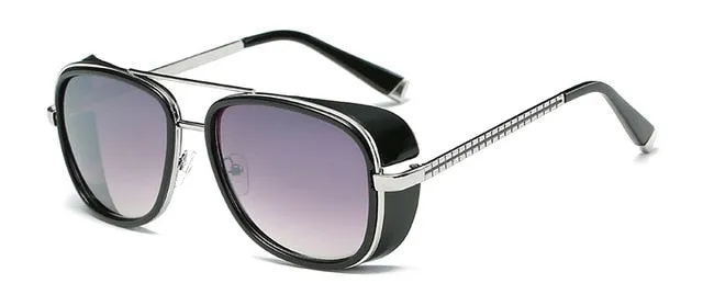 Tony Stark Sunglasses Men Rossi Coating retro Vintage Designer