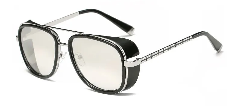 Tony Stark Sunglasses Men Rossi Coating retro Vintage Designer