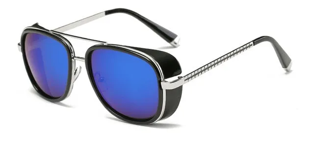 Tony Stark Sunglasses Men Rossi Coating retro Vintage Designer