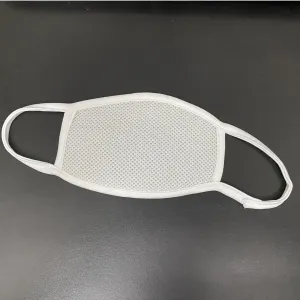 White Lycra Anti-Dust Anti Pollution Reusable Washable Wind and Dust Proof Safety Dual Filter Face Mouth Mask For Men and Women - 2 pcs