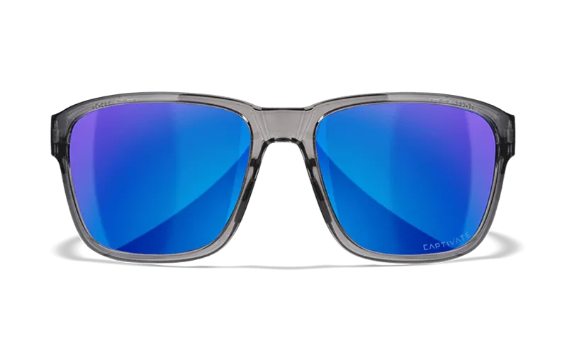 WILEY X TREK CAPTIVATE™ POLARIZED BLUE MIRROR - GLOSS CRYSTAL DARK GREY FRAME