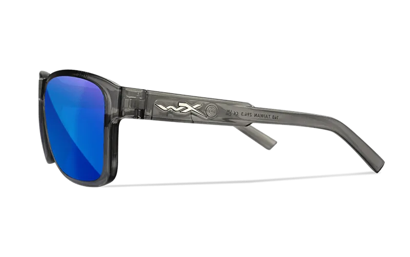 WILEY X TREK CAPTIVATE™ POLARIZED BLUE MIRROR - GLOSS CRYSTAL DARK GREY FRAME