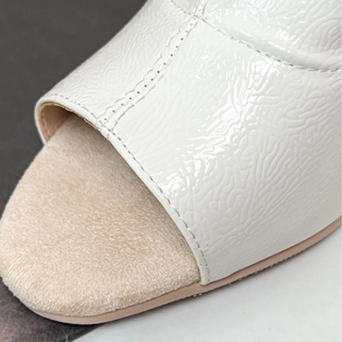 Women's 7cm/9cm Rubber Sole  Heel Leatherette Jazz Shoes Open Toe Dance Heels Boot